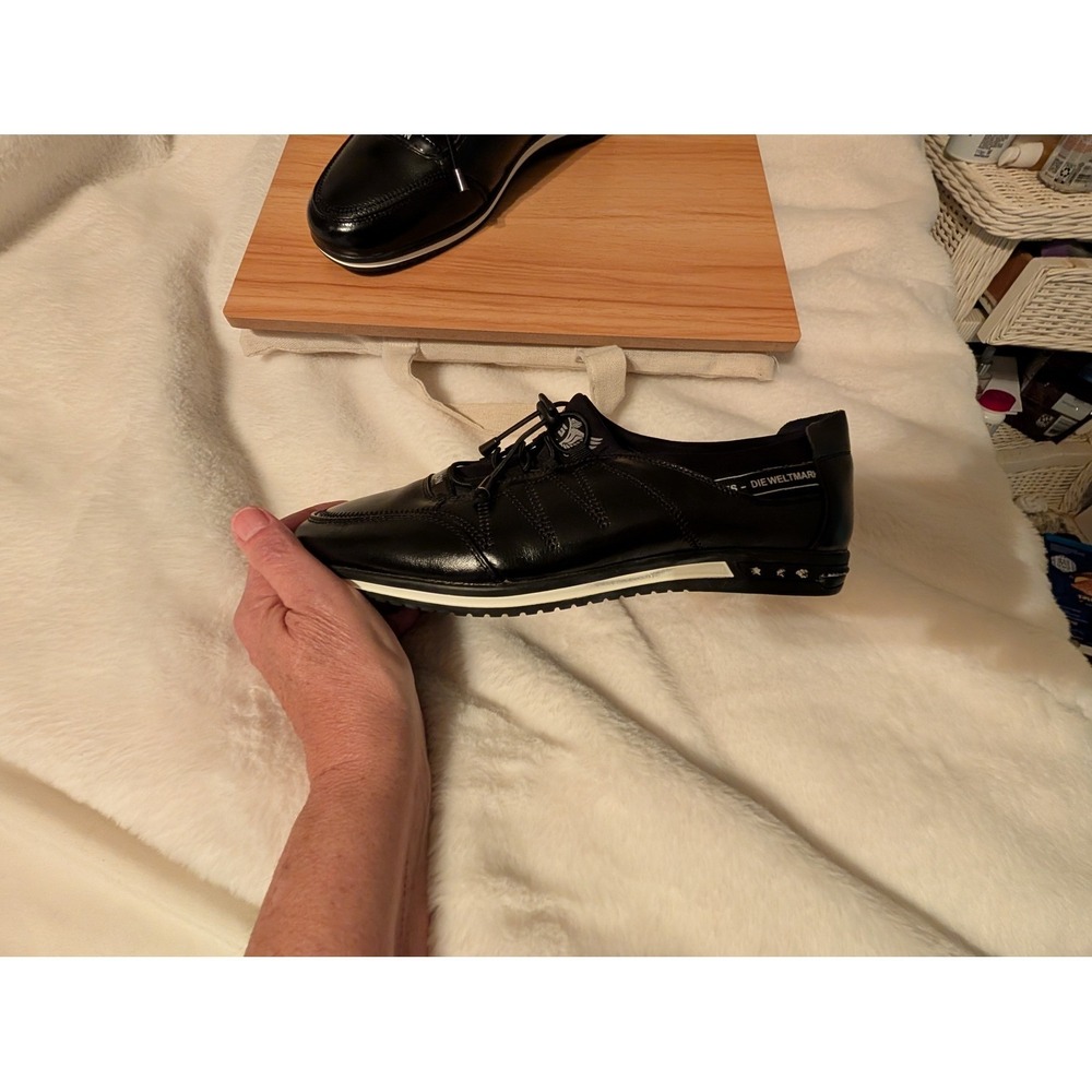 SG Fashion Men's Black Leather Lace Up Casual Driving Shoes Size 8.5  or 9‎ - Picture 7 of 11
